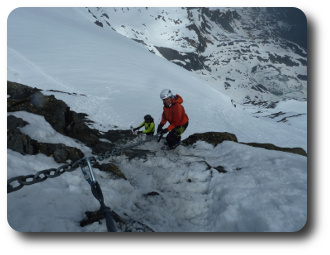 Progressione su tratto attrezzato in inverno